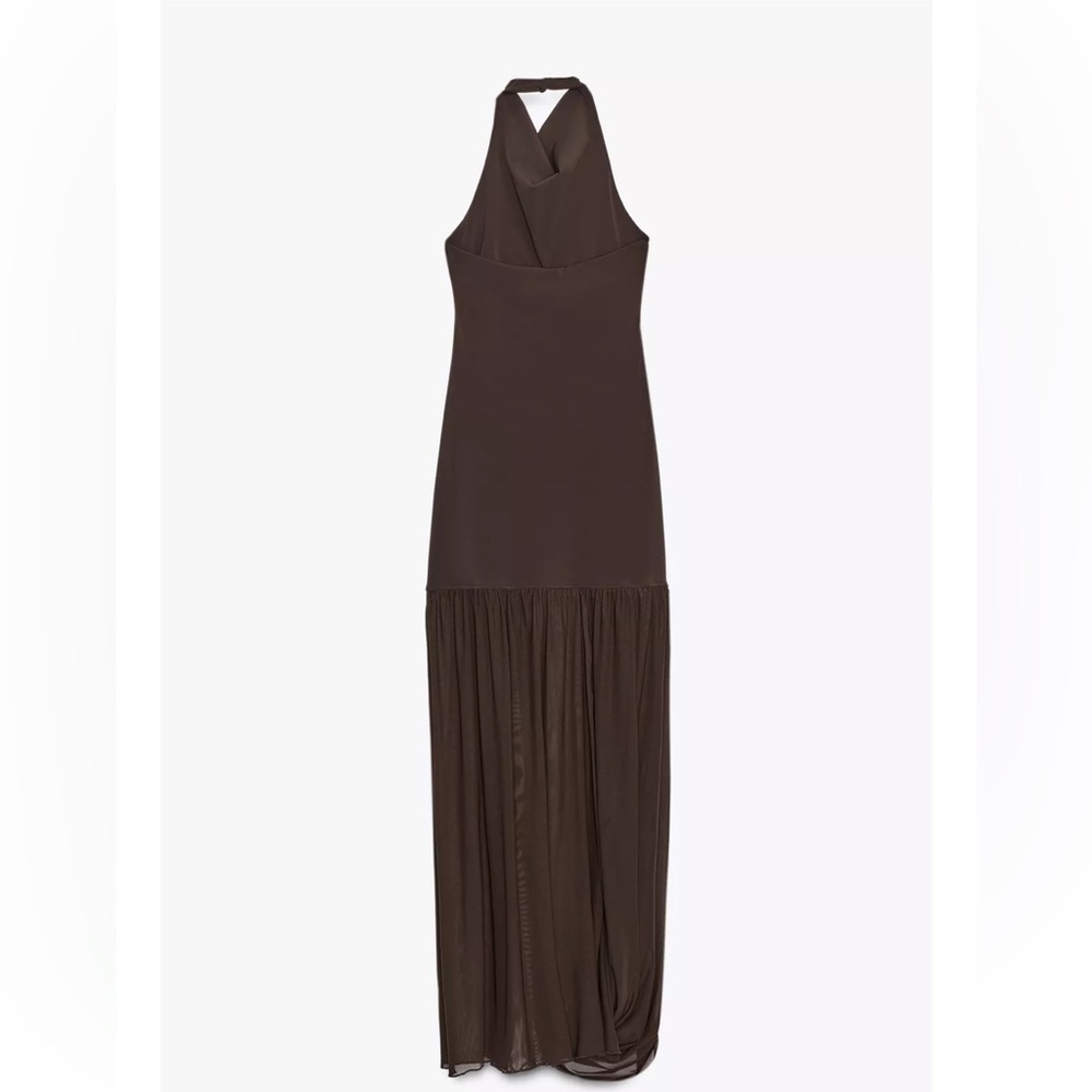 Zara NWT combination halter dress 1198/453 - Picture 6 of 11